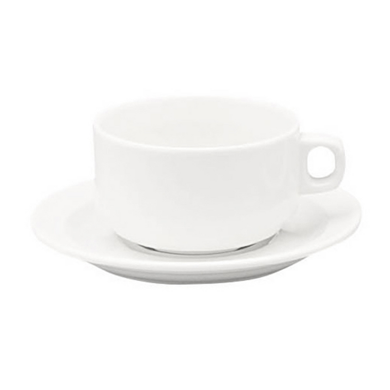 Sous-tasse thé-Porcelaine ø13,6cm-Oslo Blanc