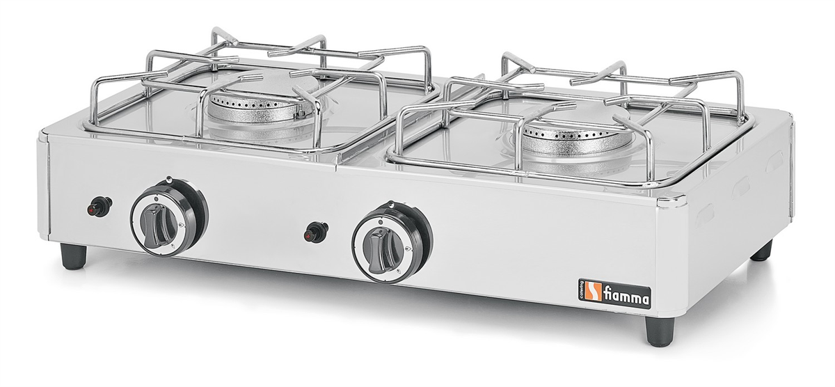 2-burner stove - 755x385x205 mm - Stainless steel (631338) (1 X 1 unit)