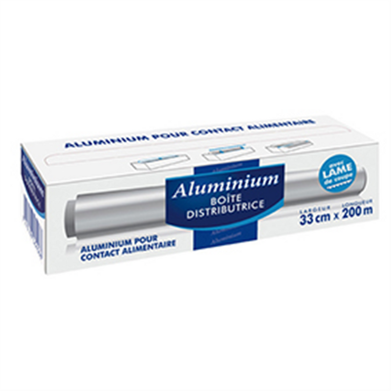 Rouleau aluminium - boite distributrice 45 cmx200 m (6 X 1 unité ) - 150704