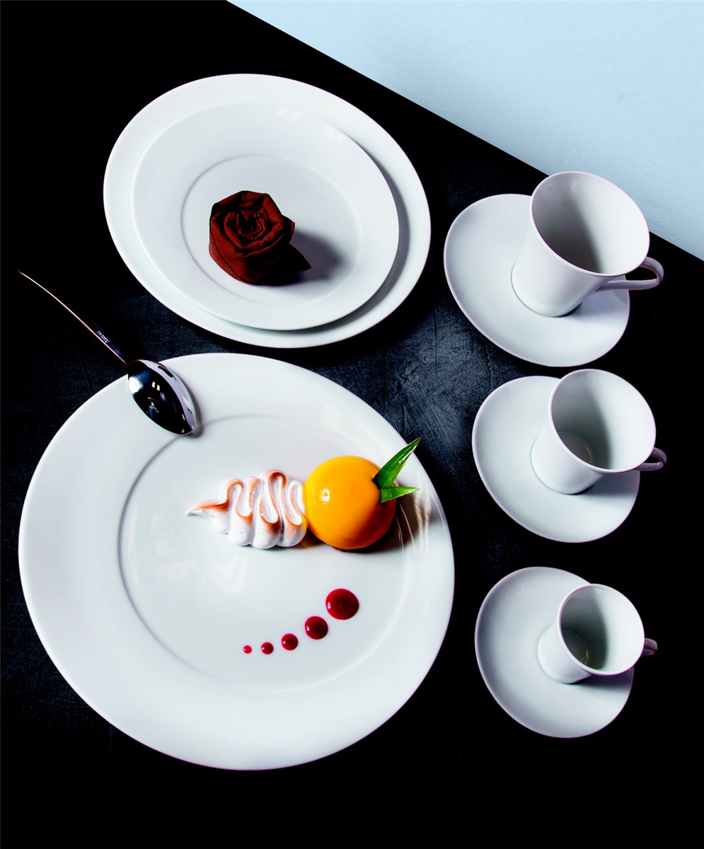 Assiette creuse - Porcelaine Ø23cm-Asymétrique ( 046999 ) (12 X 1 unité )