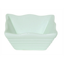 Ramequin vague carrée 6x6 cm - Porcelaine - Blanc (12 X 1 unité ) - 044178