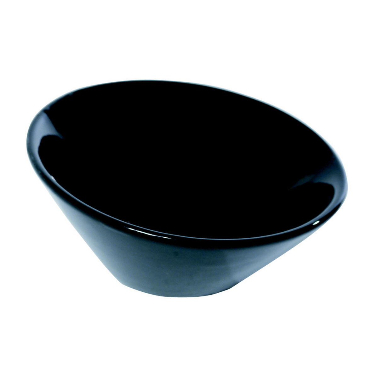 Coupelle inclinée - Porcelaine 9,6 cm - Noir ( 044193 ) (12 X 1 unité )