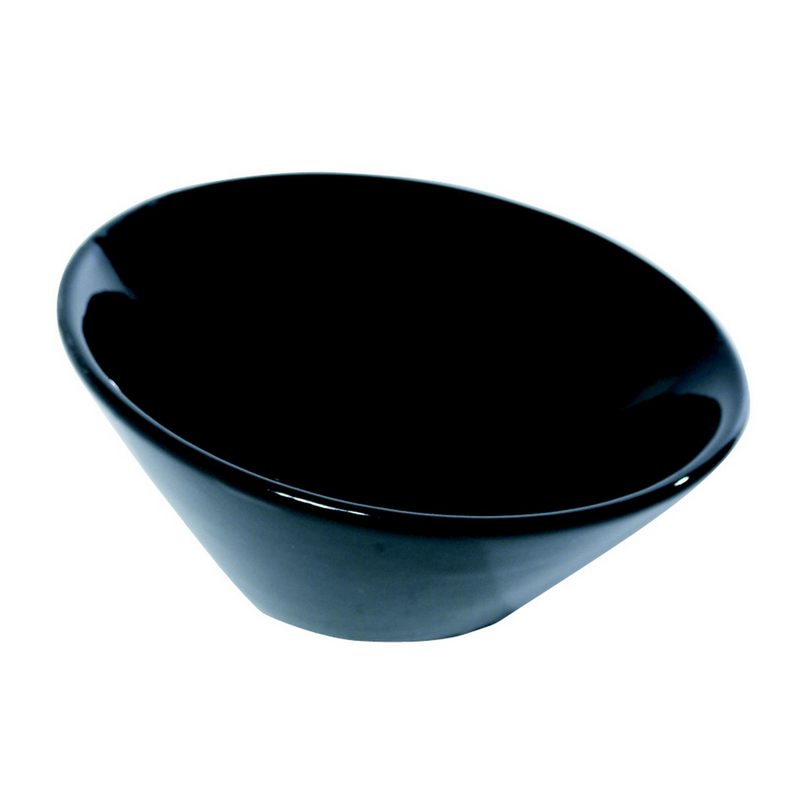 Coupelle inclinée - Porcelaine 9,6 cm - Noir