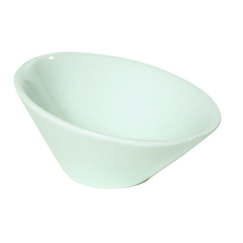 044192 - Coupelle inclinée - Porcelaine 9,6 cm - Blanc (12 X 1 unité )