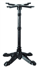 Pied table - Époxy noir - Retro 4 branches (1 X 1 unité )