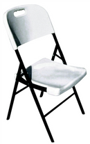 Chaise - Blanc/structure noire - Congrès (4 X 1 unité ) - 009137