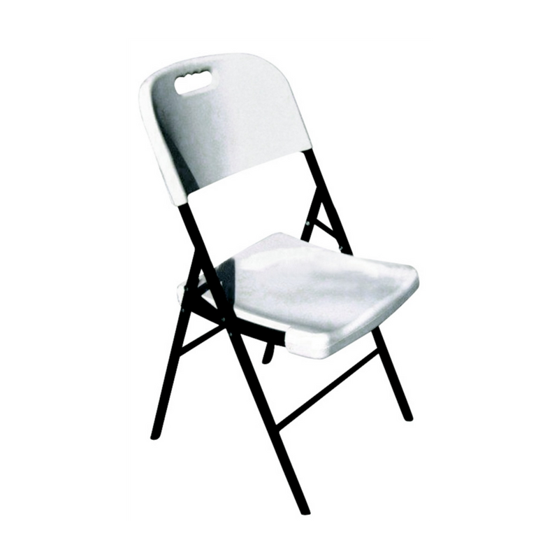 009137 - chaise pliante granite 88x42x39 blanc (4 x 1 unités )