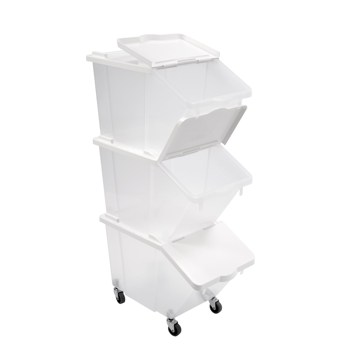 Lot of 3 x 30L ingredient bins - Lid + castors (981098) (1 X 1 unit)