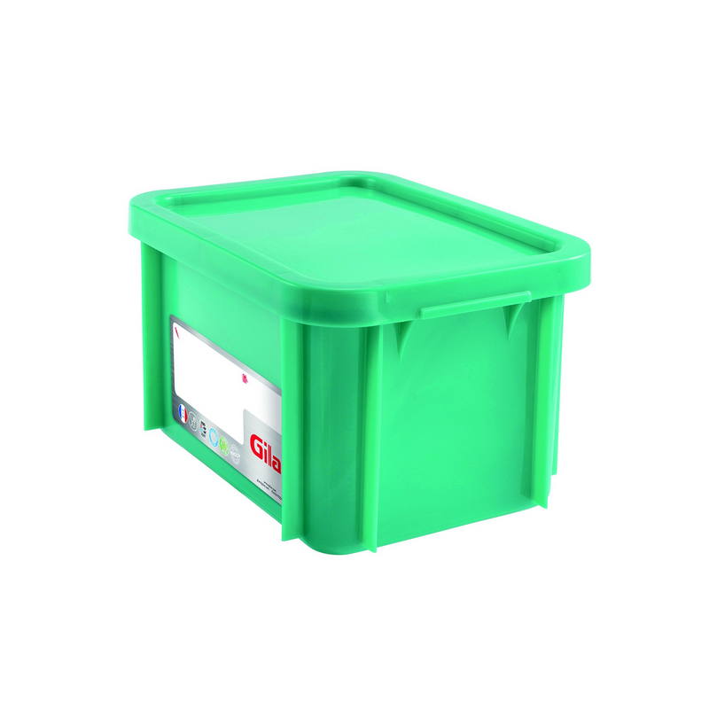 Bac alimentaire 15L + couvercle -Vert 400x300x235mm