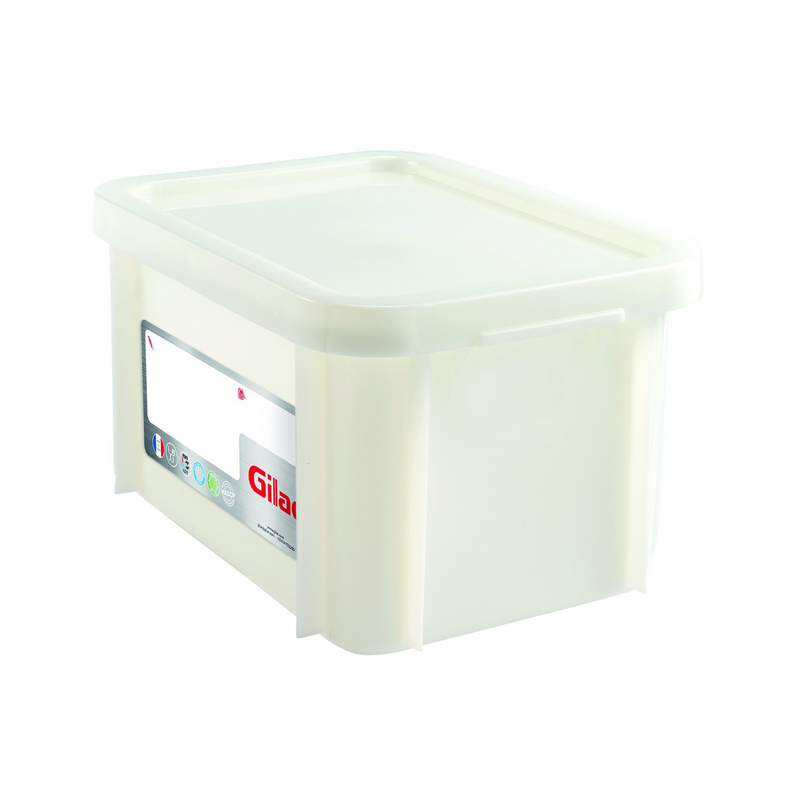 Bac alimentaire 15L + couvercle -Blanc 400x300x235mm