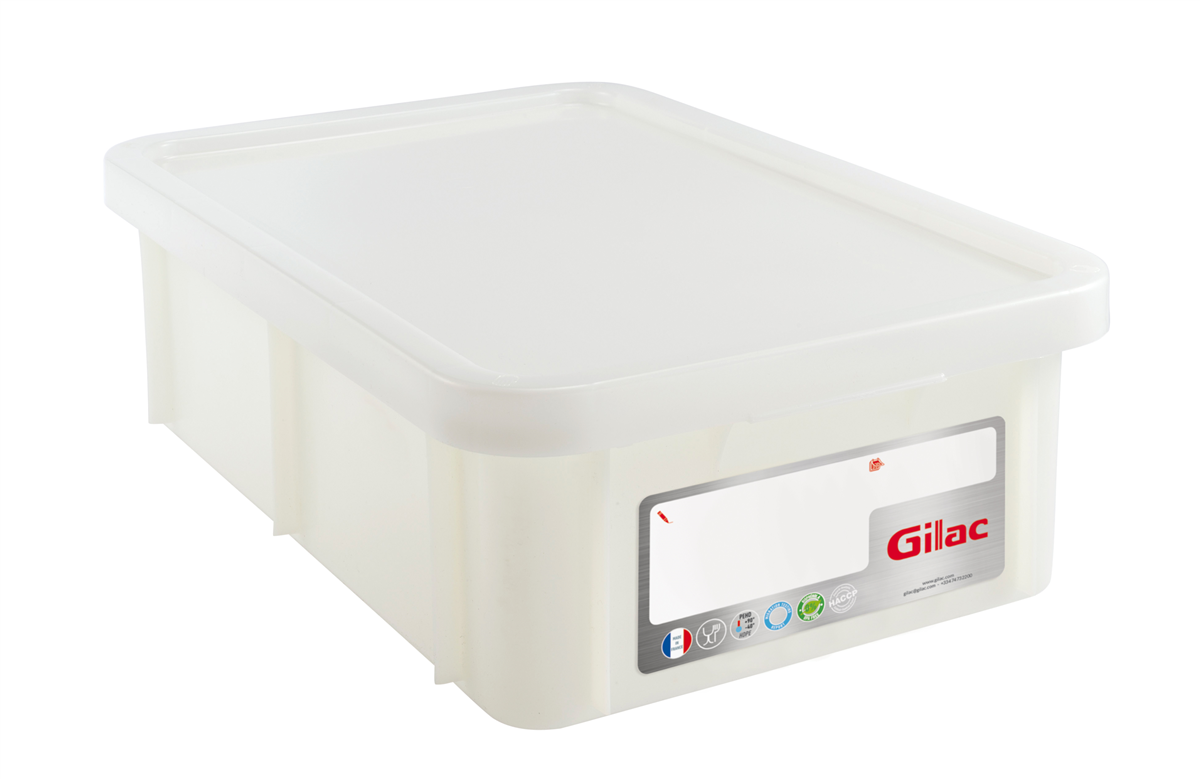 Bac alimentaire 25L+ couvercle -Blanc 600x400x190mm ( 981056 ) (1 X 1 unité )