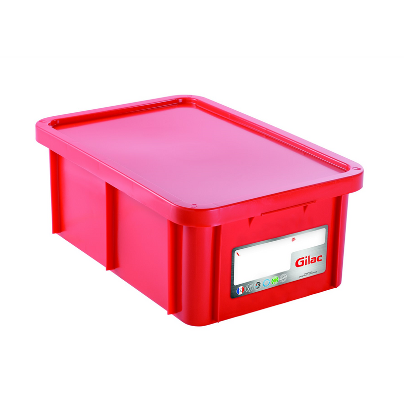 Bac alimentaire 35L+ couvercle -Rouge 600x400x230mm