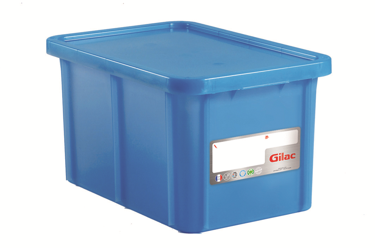 Bac alimentaire 55L + couvercle -Bleu 600x400x356mm  ( 981063 ) (1 X 1 unité )