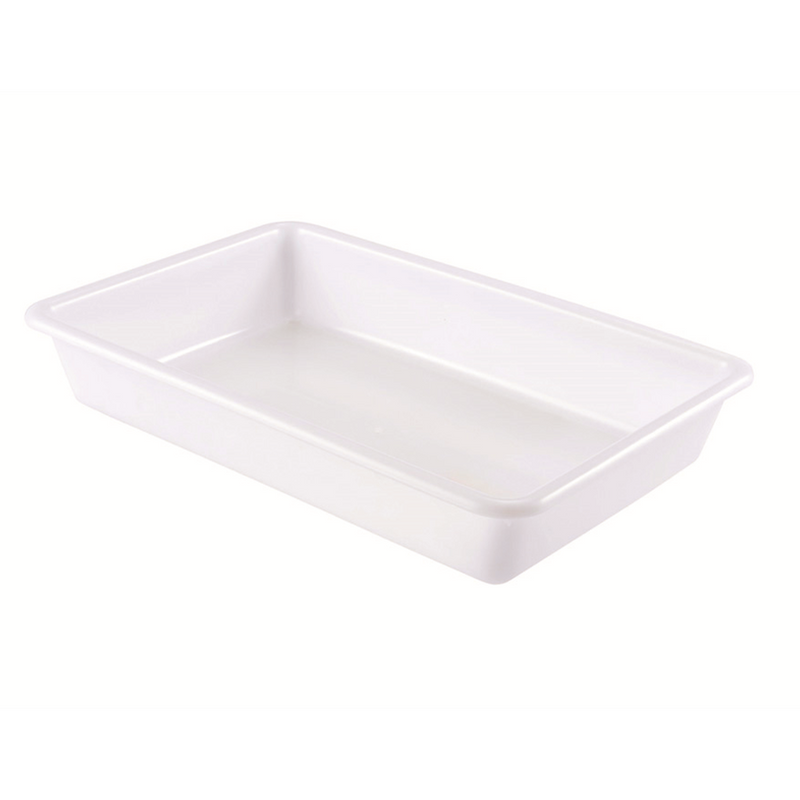 Bac plat blanc 3 L - Blanc - 347x230x70 mm