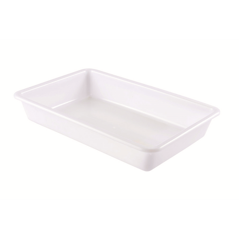 Bac plat blanc 5 L - Blanc - 437x285x75 mm