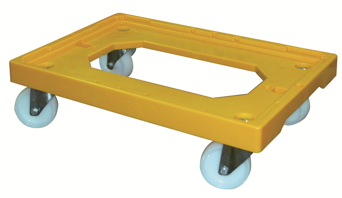 Rolling base with 4 swivel castors Yellow 613x414x172mm (981106) (1 X 1 unit)