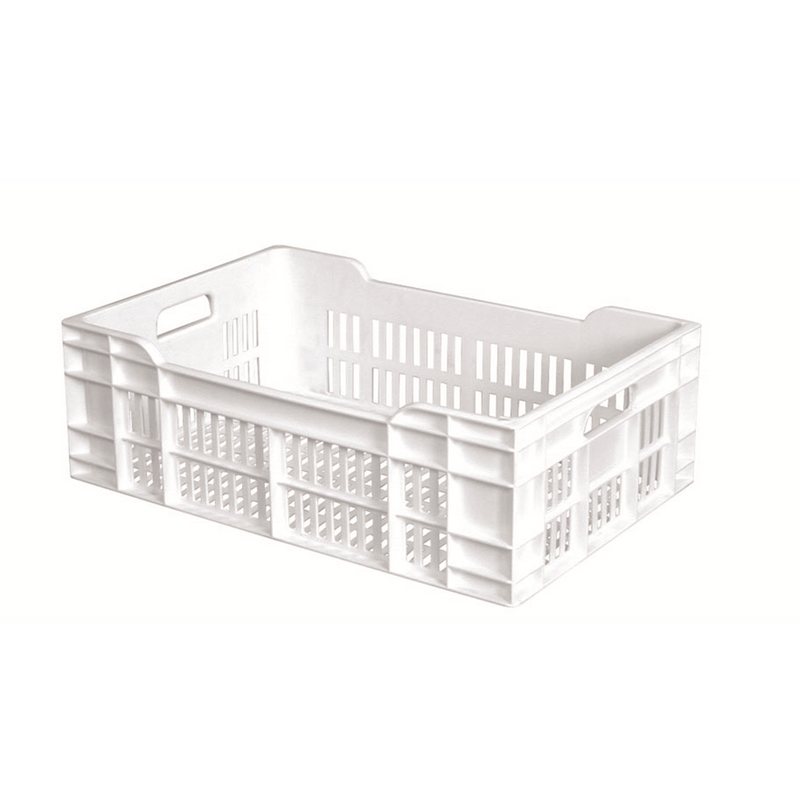 Caisse ajourée blanche 40 L - 600x400 mm