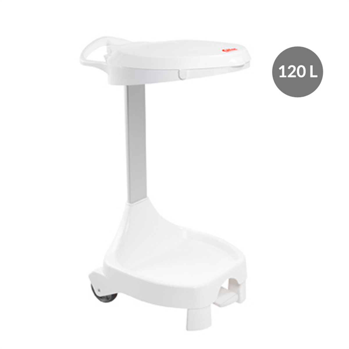 120 L Bag Holder with Pedal - White Lid (981200) (1 X 1 unit)