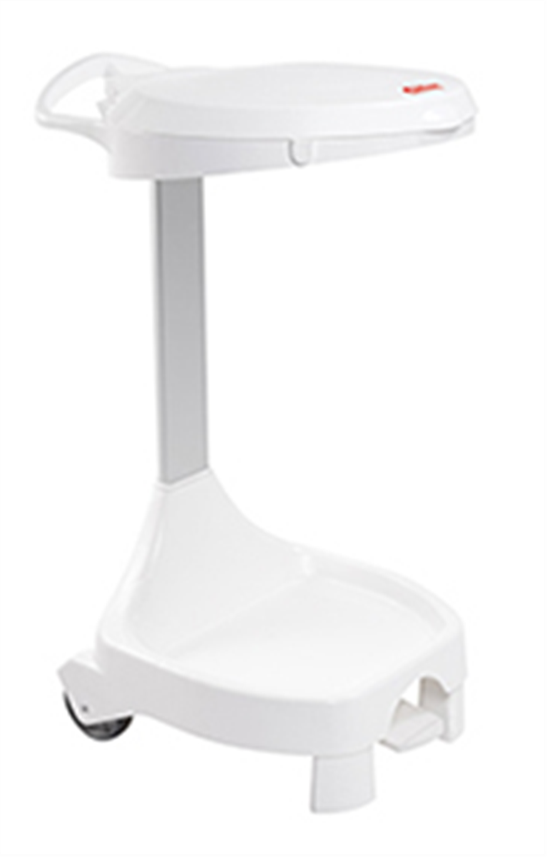 120 L Bag Holder with Pedal - White Lid (981200) (1 X 1 unit)