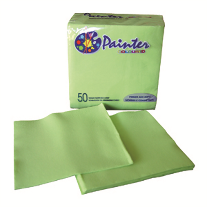 Serviette 38x38 cm - Ouate - Vert anis - Samba