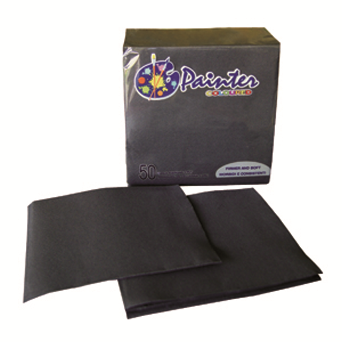 Napkin 38x38 cm - Wadding - Black - Samba ( 400011 ) (24 X 50 units )