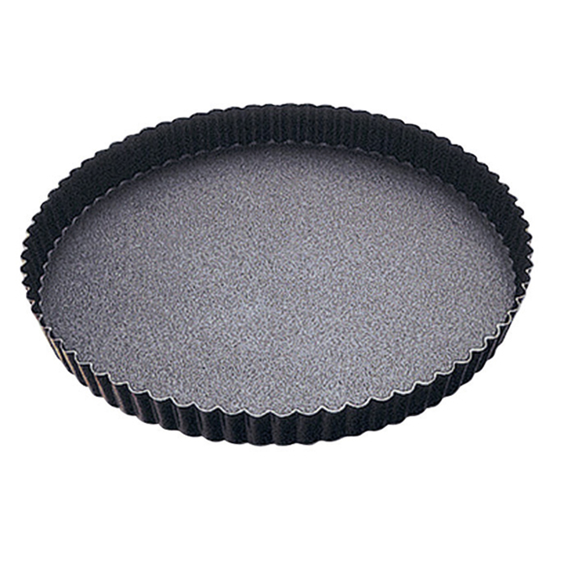 Fluted round tart pan - non-stick - fixed base - d 240/230 - 911018 - (1 x 1 unit)