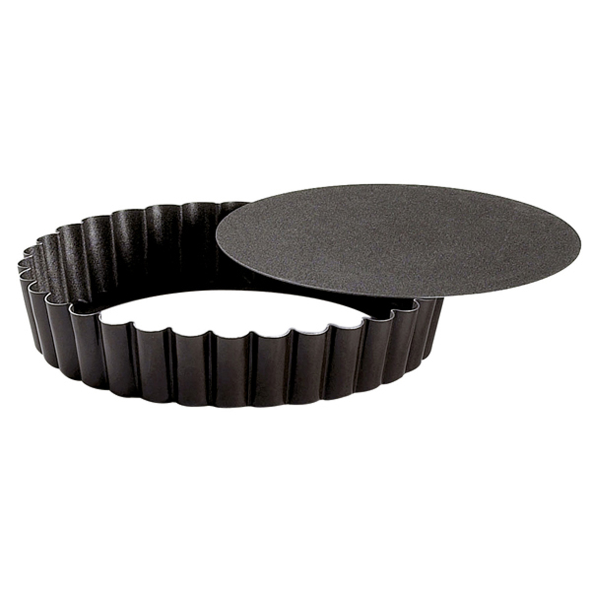 Fluted round tartlet tin - non-stick - loose bottom - d 100/85 - 910640 - (1 x 1 unit)