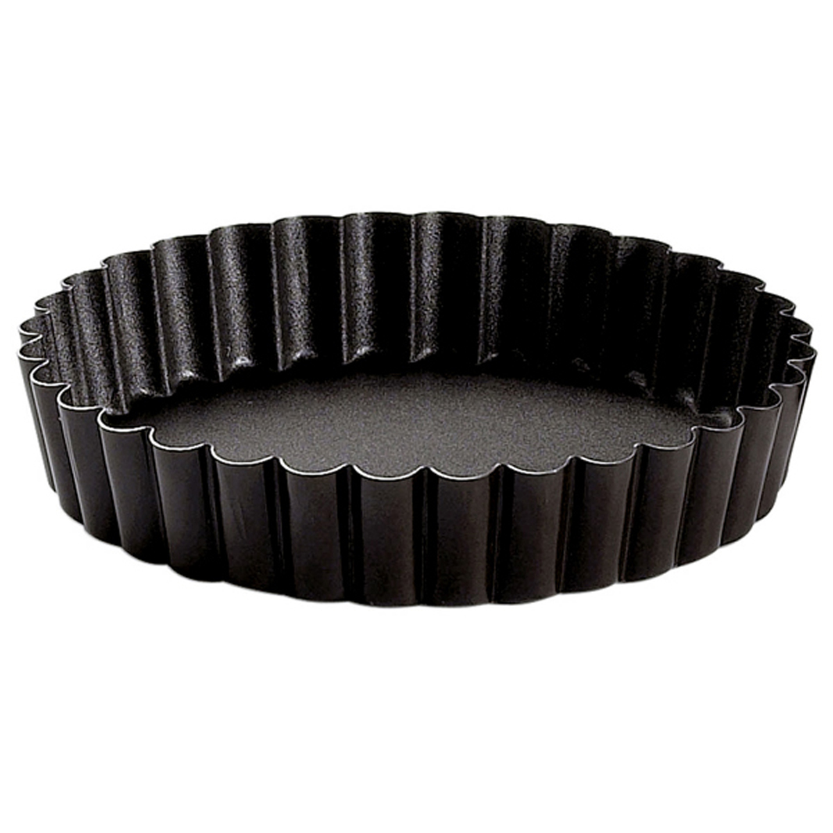 Fluted round tartlet tin - non-stick - fixed base - d 120/110 - 911016 - (1 x 1 unit)