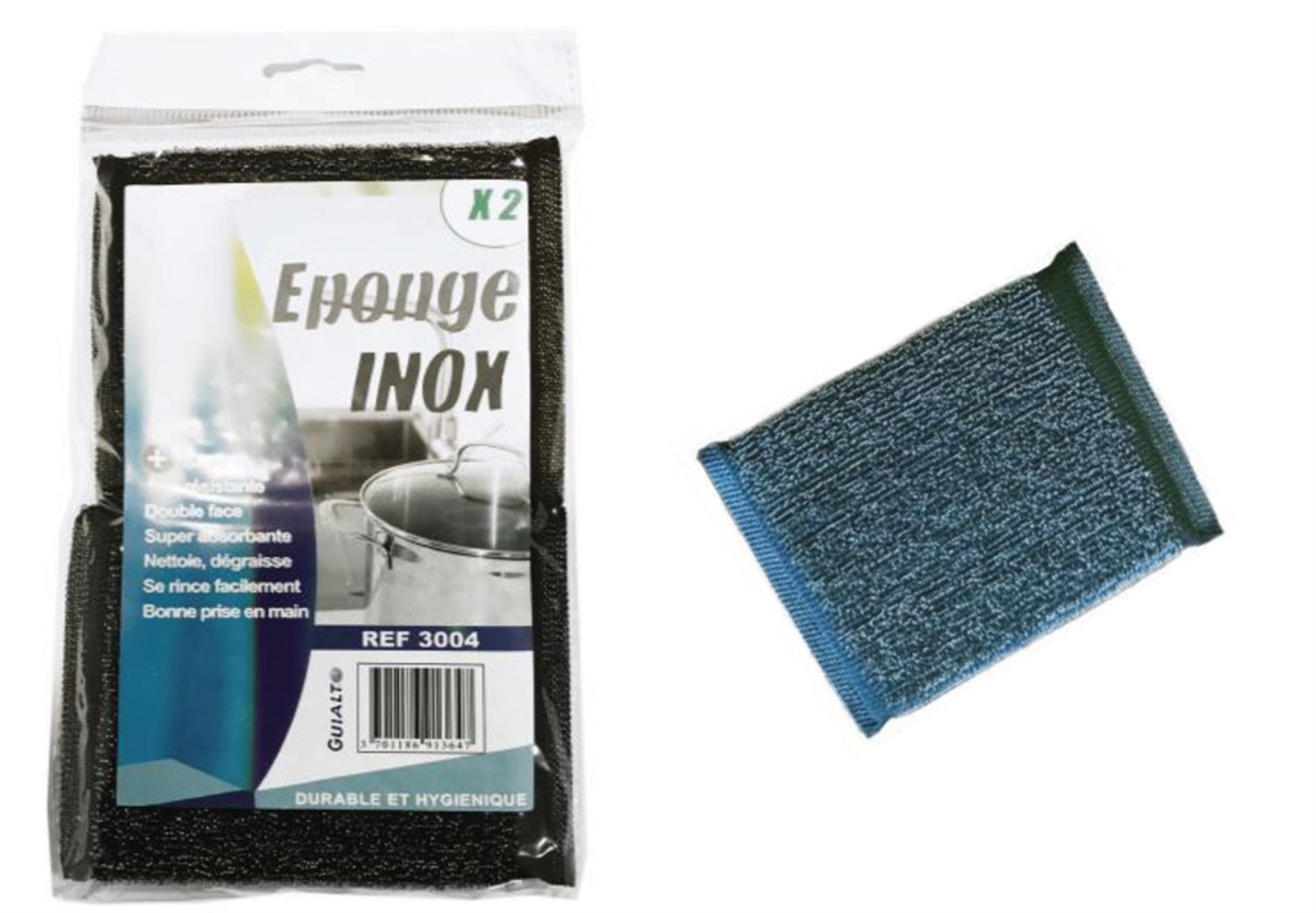 Sponge - 11x9x1.8 cm - Stainless steel ( 007244 ) (1 X 2 units )