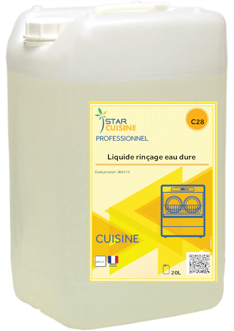 Liquide rinçage machine - Eau dure 20 L (1 X 1 unité )