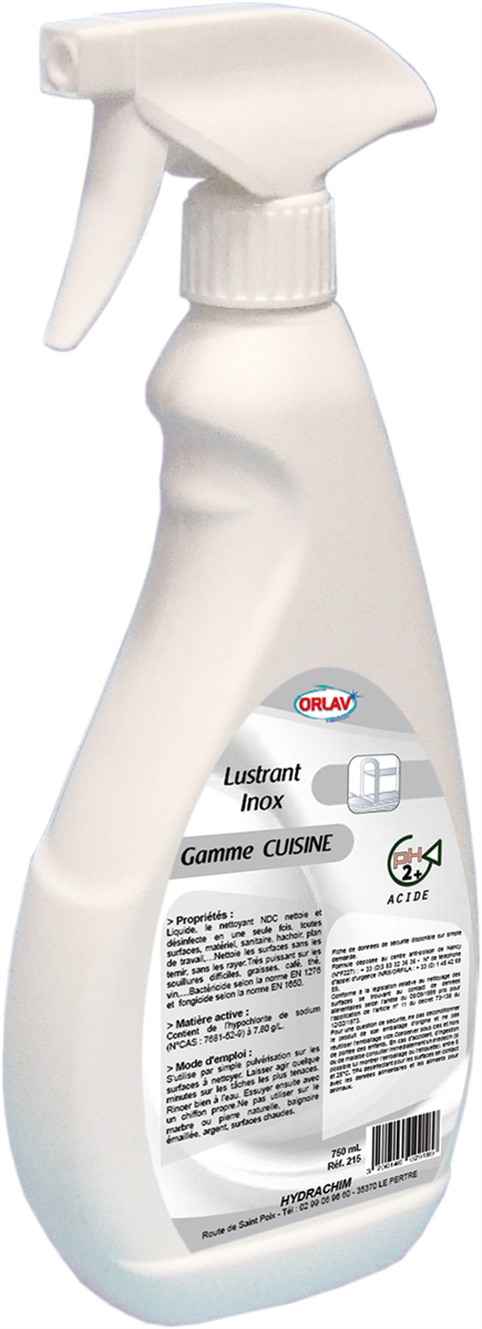 Lustrant inox - Pulvérisateur 750 ml ( 006468 ) (6 X 1 unité )
