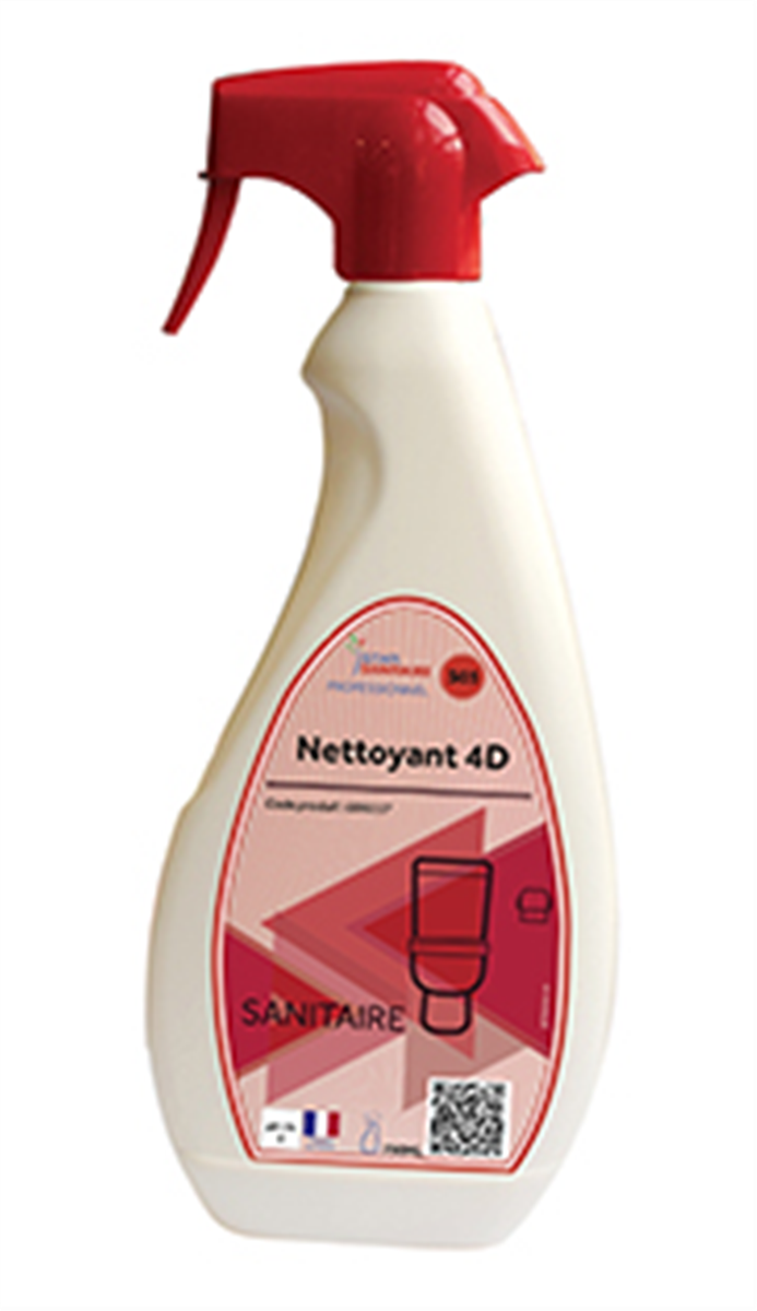 Nettoyant 4D - Vaporisateur 750 ml - Détartrant  ( 006117 ) (12 X 1 unité )