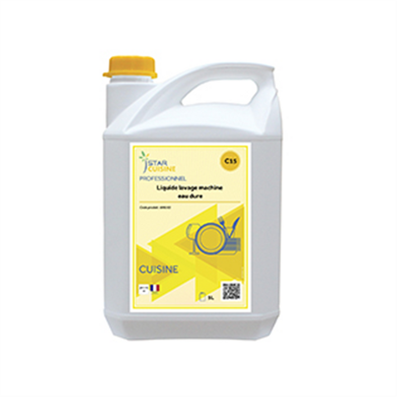 Liquide lavage machine - Eau dure - Bidon de 5 L (4 X 1 unité )