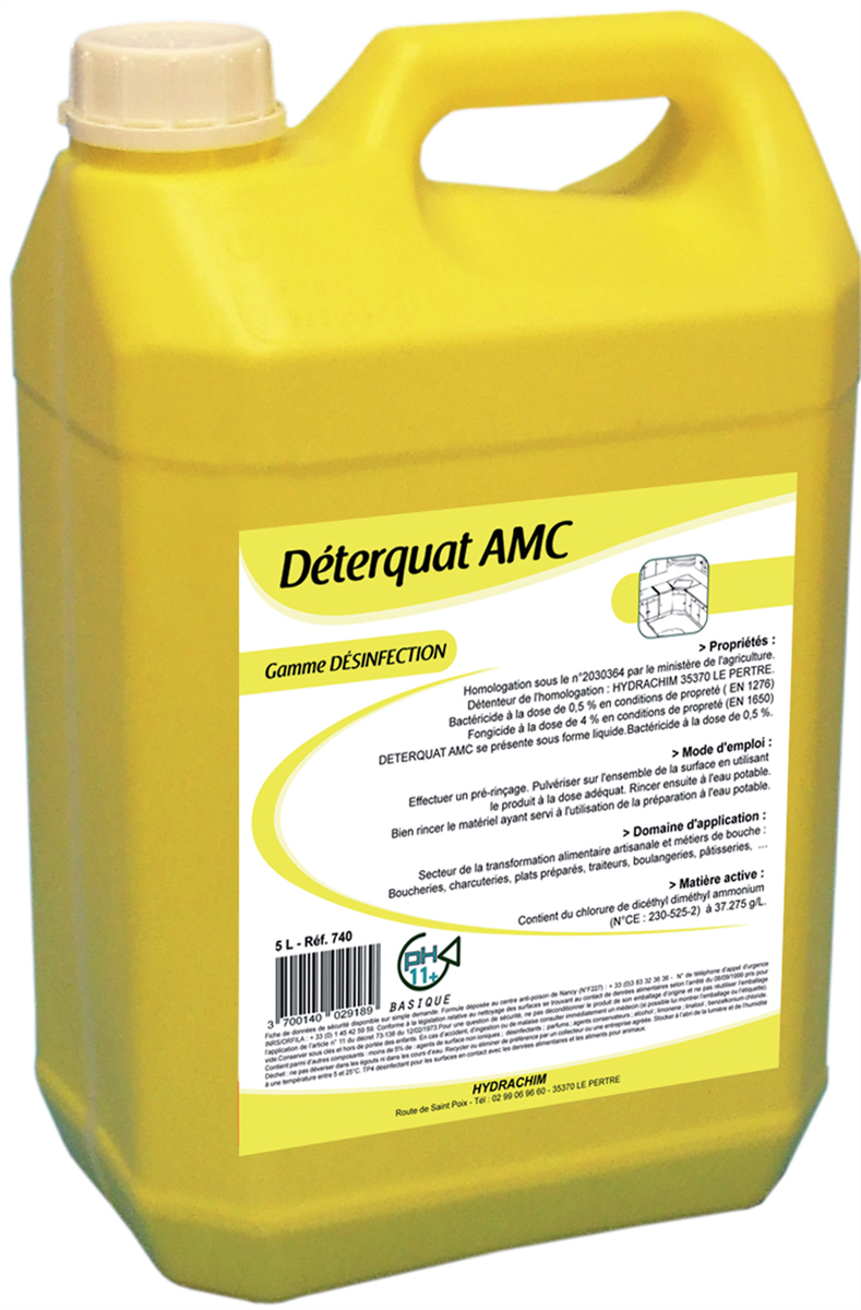 Dégraissant désinfectant chloré moussant - Bidon 5 L ( 006166 ) (4 X 1 unité )