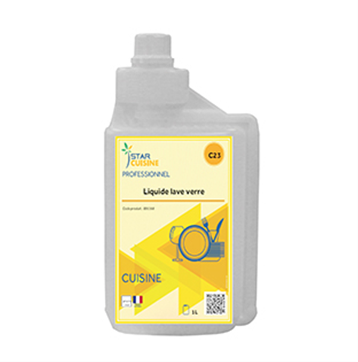 Chlorinated glass cleaner - 1 L dosing bottle (006168) (6 X 1 unit)