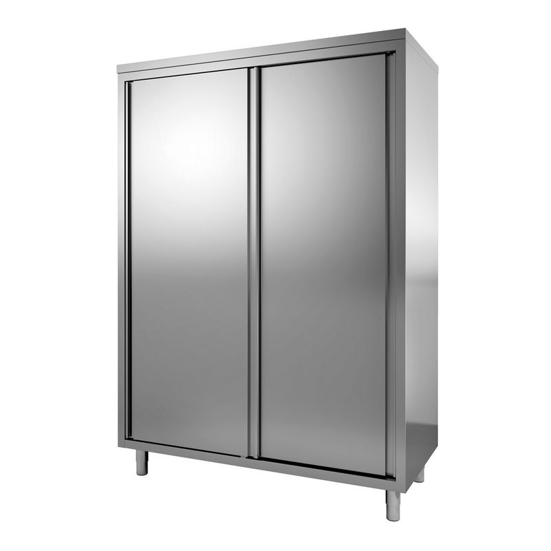 818038 - armoire rangement inox portes coulissantes 1200x600x2000mm (1 x 1 unité )