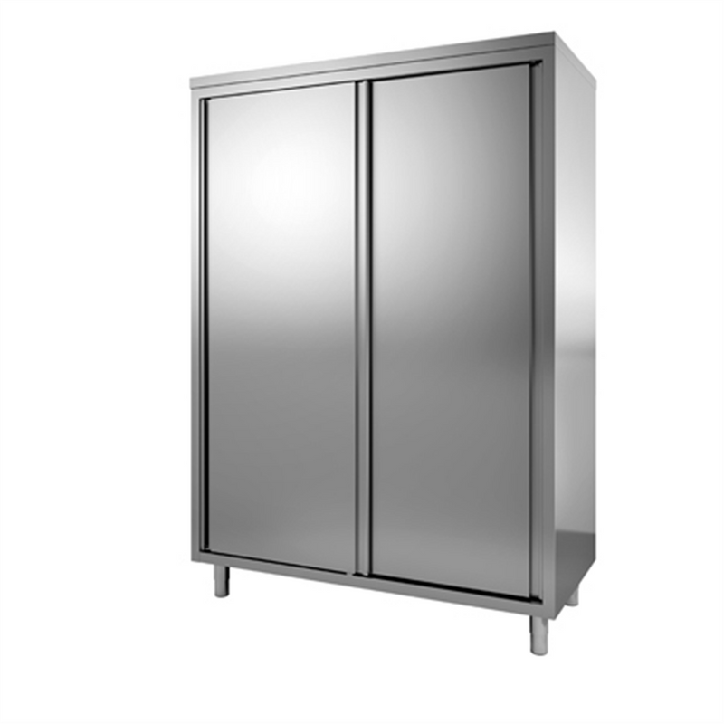 818040 - armoire rangement inox portes coulissantes 1600x600x2000mm (1 x 1 unité )