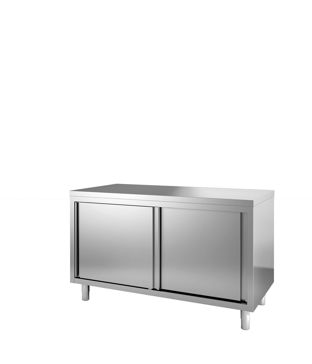 Meuble bas neutre central 1200x700x850/900 mm - Inox ( 818051 ) (1 X 1 unité )
