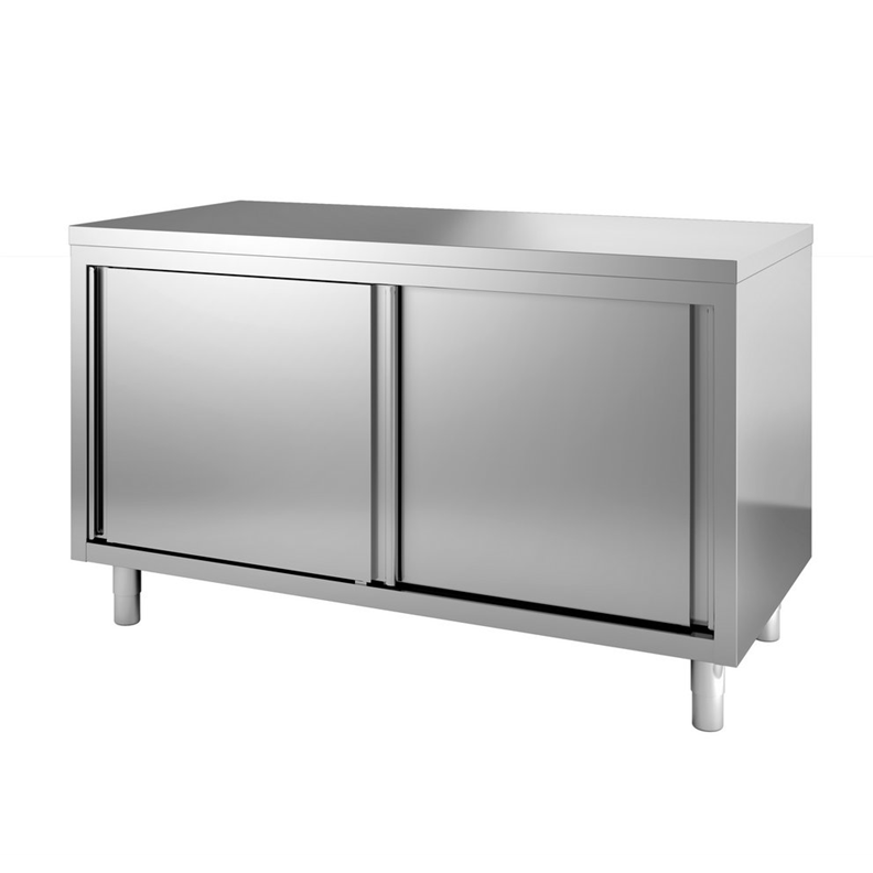 Meuble bas neutre central 1200x700x850/900 mm - Inox