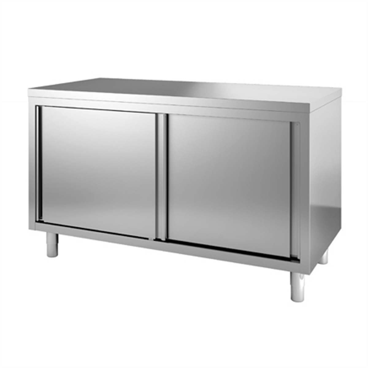 Meuble bas neutre central 1600x700x850/900 mm - Inox ( 818053 ) (1 X 1 unité )