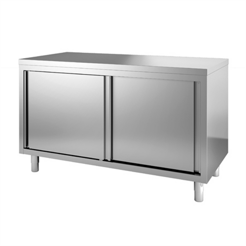 Meuble bas neutre central 1600x700x850/900 mm - Inox