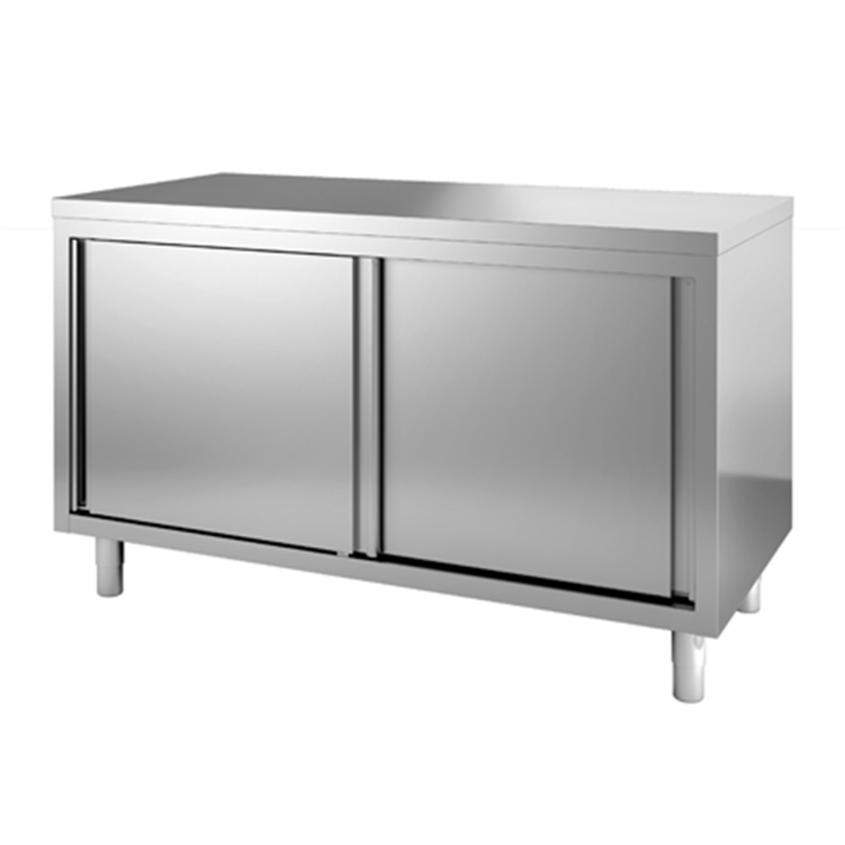 Meuble bas neutre central 1800x700x850/900 mm - Inox ( 818054 ) (1 X 1 unité )