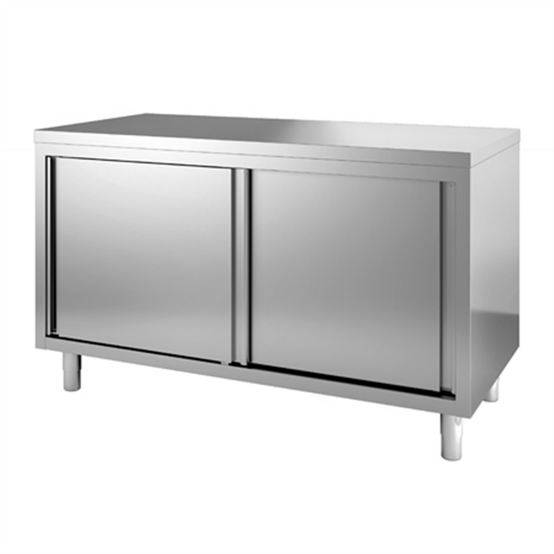 Meuble bas neutre central 1800x700x850/900 mm - Inox