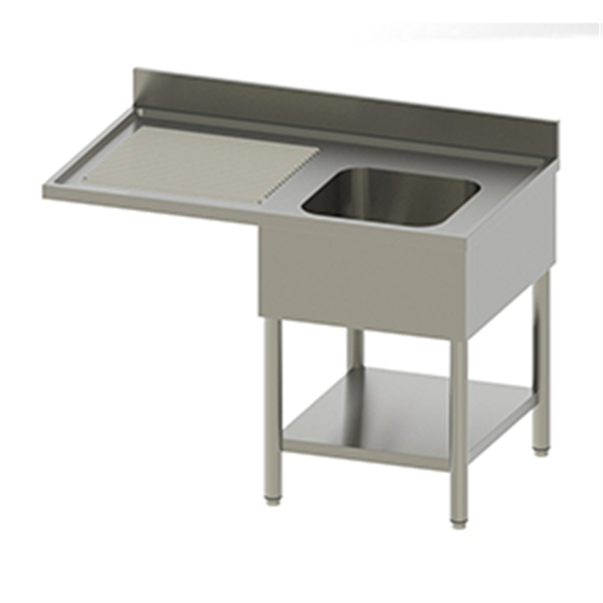 Sink + shelf -Tub (right) 1200x700x850/900mm (818060) (1 X 1 unit)