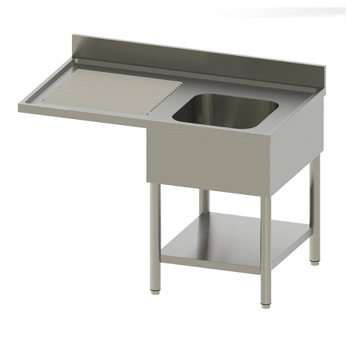 Sink + shelf -Tub (right) 1400x700x850/900mm ( 818061 ) (1 X 1 unit )
