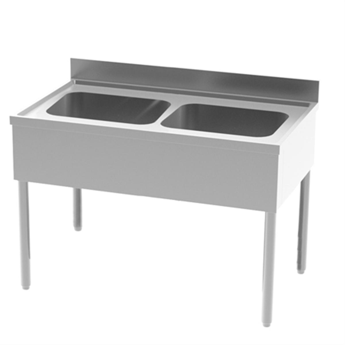 Two-bowl sink without shelf - 1400x700x850/900mm (818020) (1 X 1 unit)