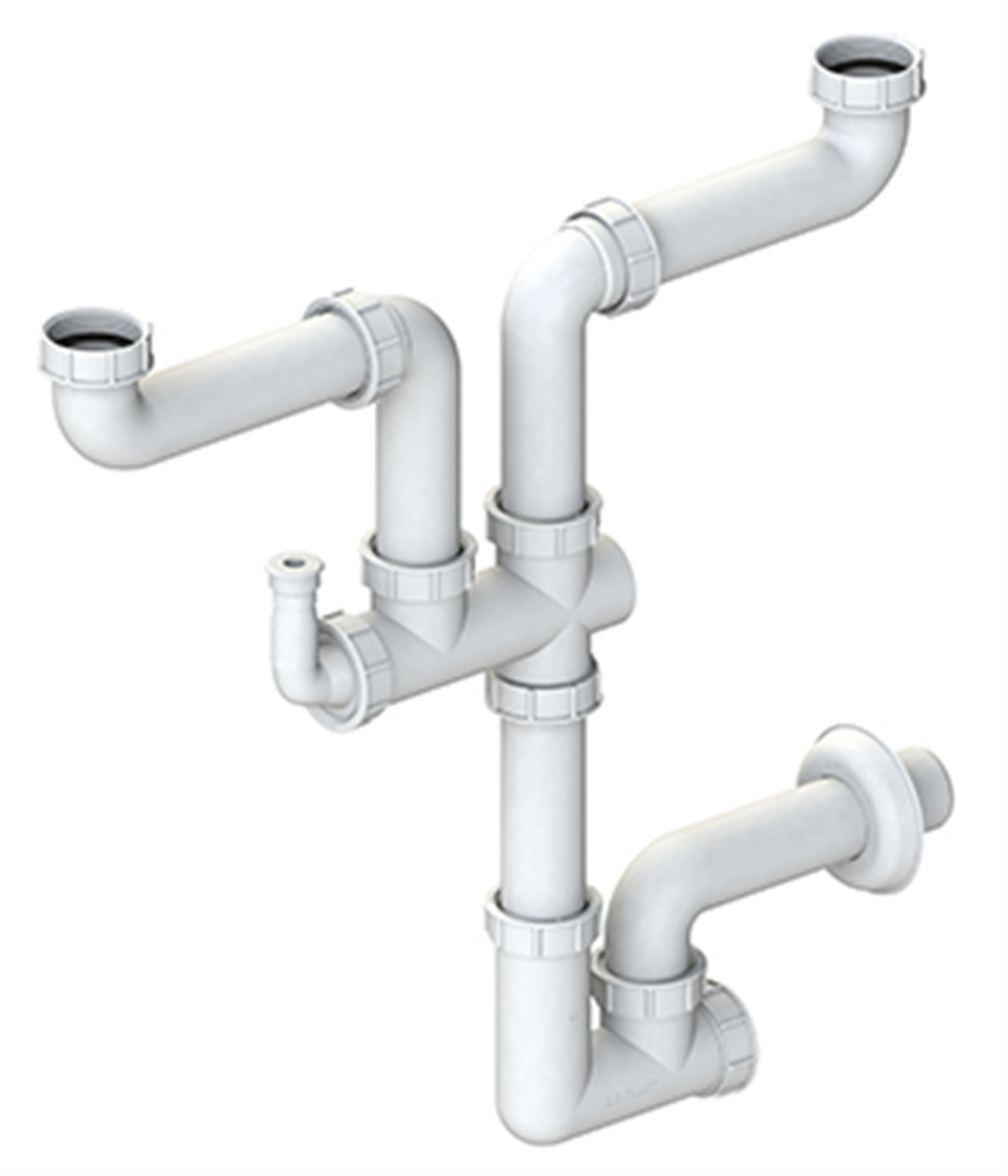 Trap for sink - Double sink (000178) (1 X 1 unit)