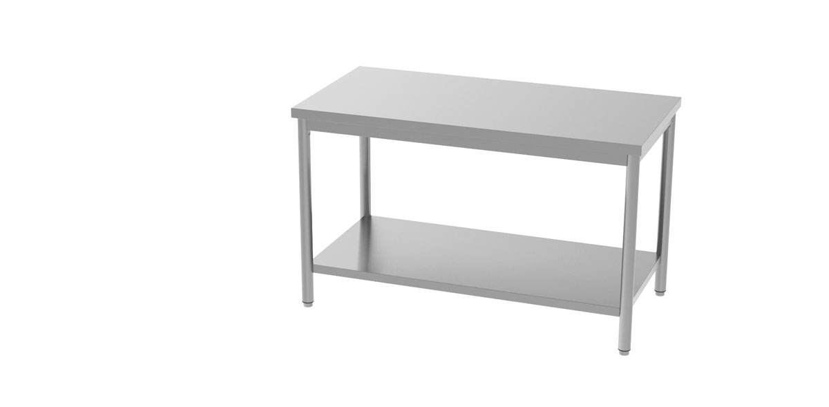 Central table with shelf - 1200x700x850/900mm (818022) (1 X 1 unit)