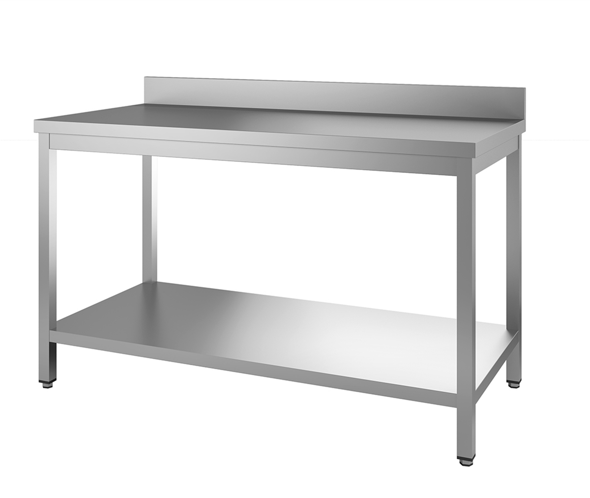 Table with shelf backing - 1600x700x850/900mm (000159) (1 X 1 unit)