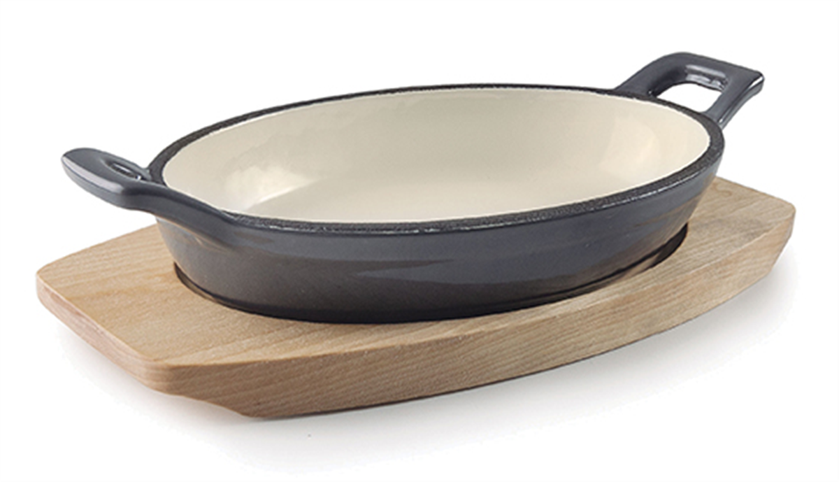 Faitout ovale 25 cl -  17,5x12,5 cm - Gris ( 990165 ) (1 X 1 unité )